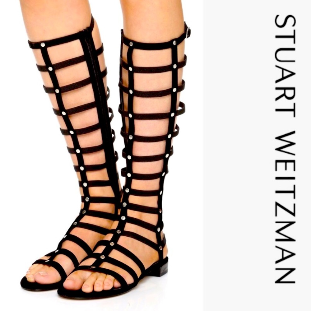 ❤️ Stuart Weitzman Gladiator Sandals black sz 7.5